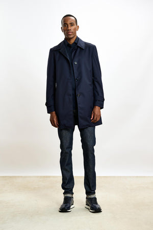 Lomond Reversible Raincoat Navy - View 1