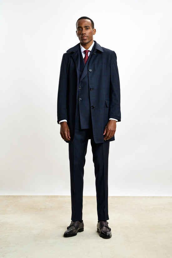 Lomond Reversible Raincoat Navy - View 7