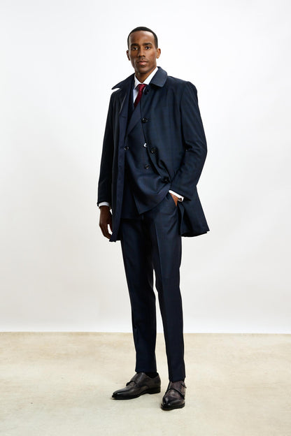 Lomond Reversible Raincoat Navy - View 8