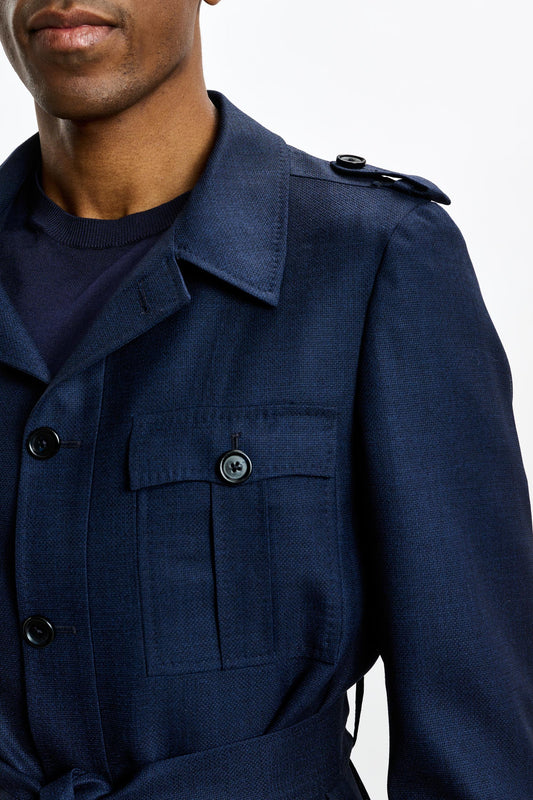 Exmoor Safari Jacket Navy - View 3