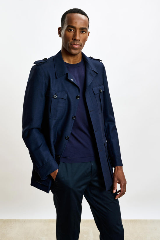 Exmoor Safari Jacket Navy - View 4