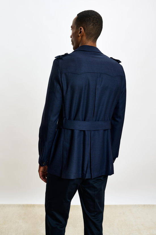 Exmoor Safari Jacket Navy - View 8