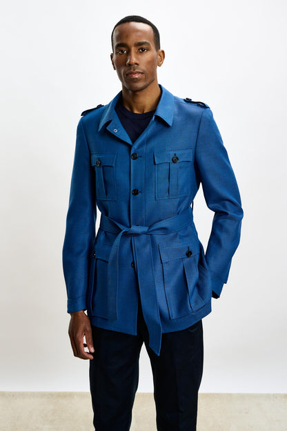 Exmoor Safari Jacket Strong Blue - View 1
