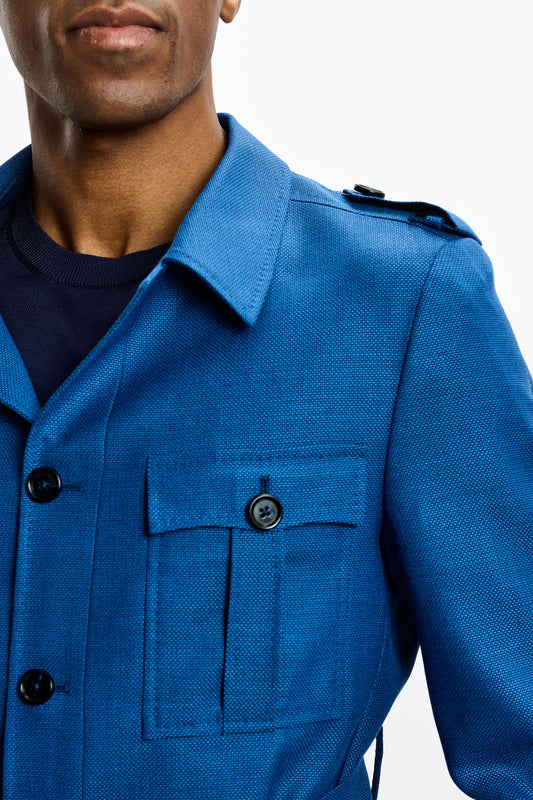 Exmoor Safari Jacket Strong Blue - View 3