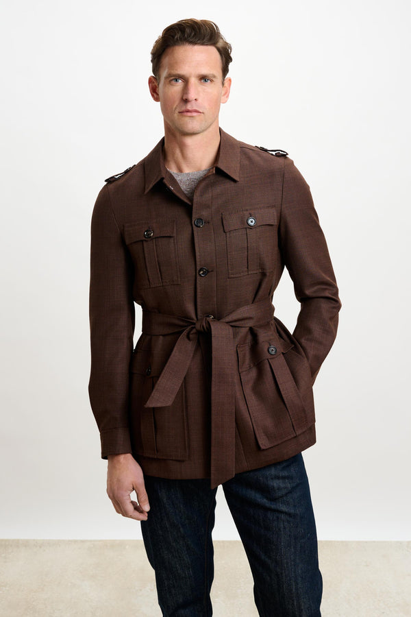 Tabakfarbene Exmoor-Safarijacke