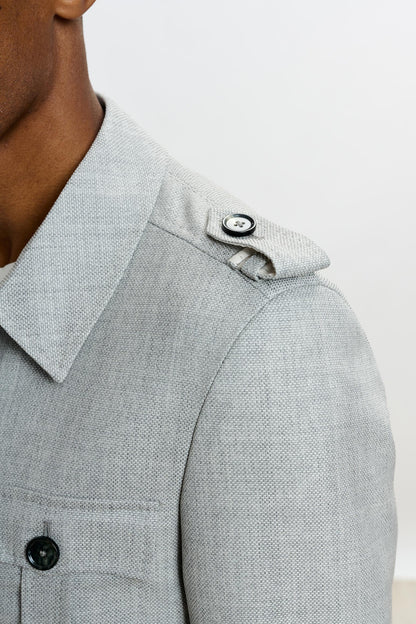 Exmoor Safari Jacket Light Grey - View 3