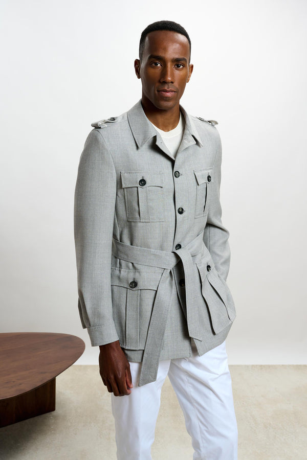 Hellgraue Exmoor-Safarijacke