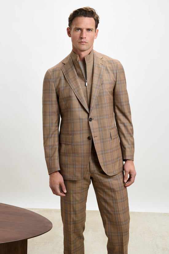 Stanfield Jacket Crossover Check Rust - View 1