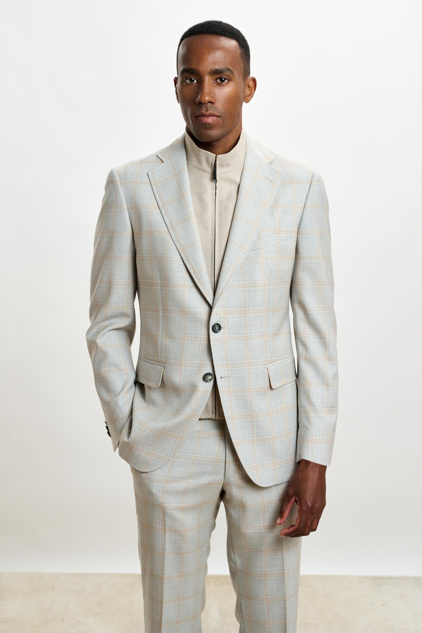 Stanfield Jacket Crossover Grey Light Scabal