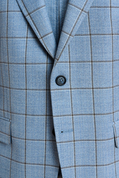 Stanfield Jacket Crossover Check Blue Light - View 5