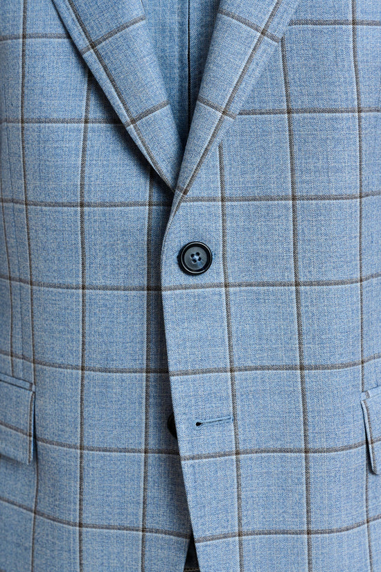 Stanfield Jacket Crossover Check Blue Light - View 5