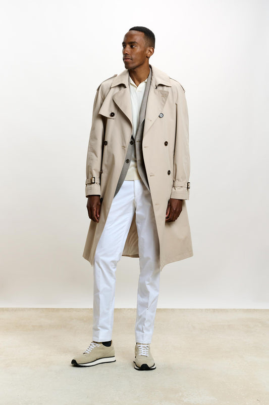 MARLOW COTTON TECH TRENCH COAT BEIGE - View 2