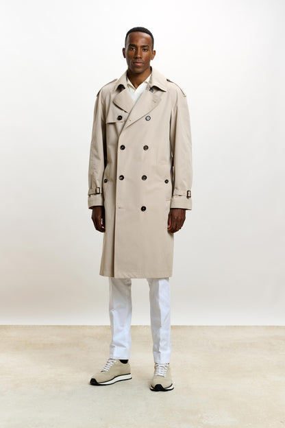 MARLOW COTTON TECH TRENCH COAT BEIGE - View 7