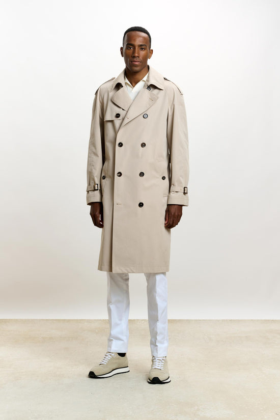 MARLOW COTTON TECH TRENCH COAT BEIGE - View 7