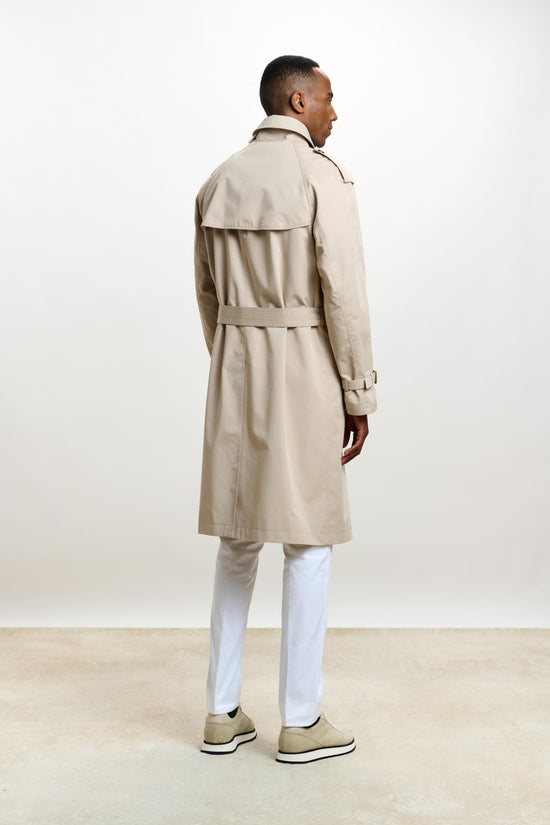 MARLOW COTTON TECH TRENCH COAT BEIGE - View 11