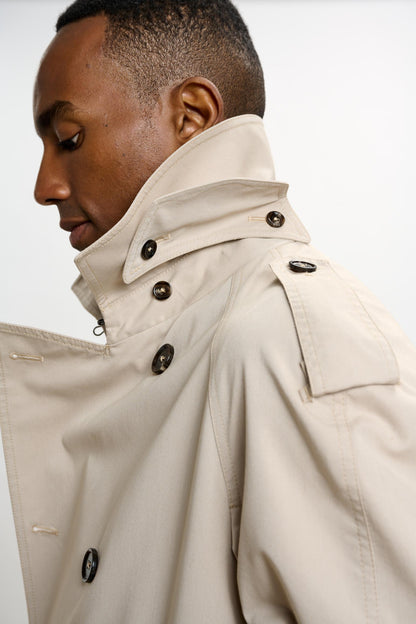 MARLOW COTTON TECH TRENCH COAT BEIGE - View 10