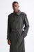 Taupe Wool Twill Marlow Trench Coat - Image 2