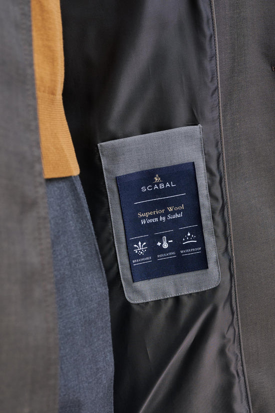 Taupe Wool Twill Marlow Trench Coat - Image 6