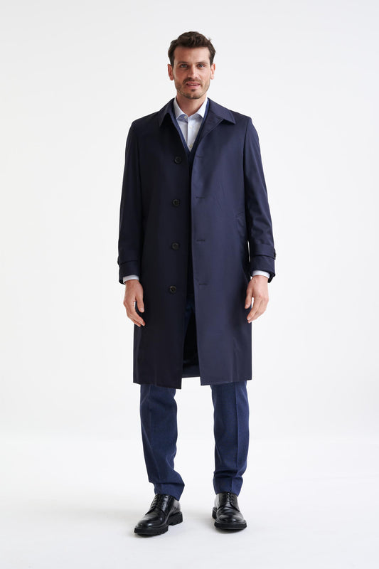 Navy Cotton Tech Car Coat Rannoch