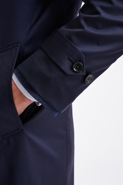 Navy Cotton Tech Car Coat Rannoch - Image 4