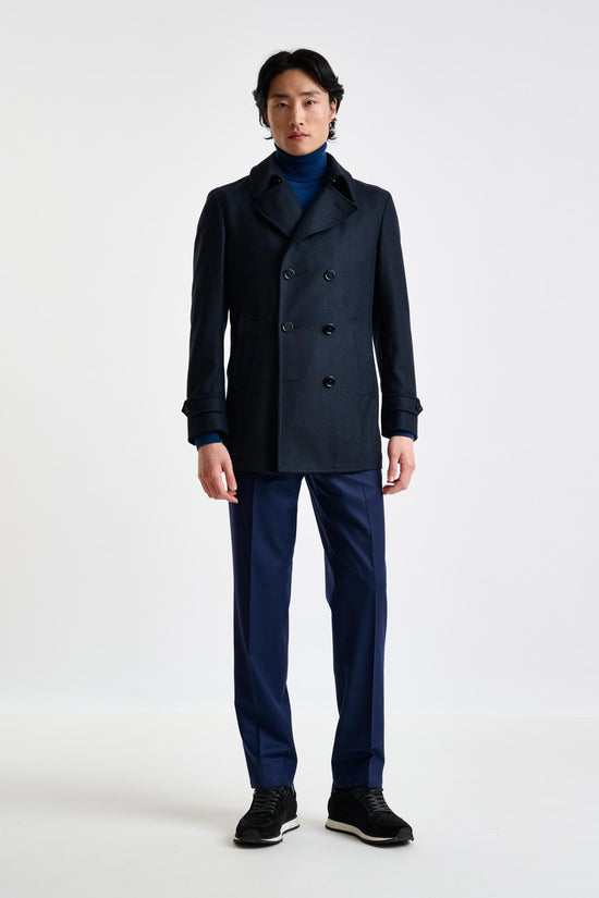Navy Wool Nelson Peacoat Zeus - View 1