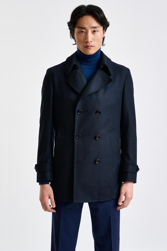 Marineblauer Nelson Peacoat Zeus aus Wolle