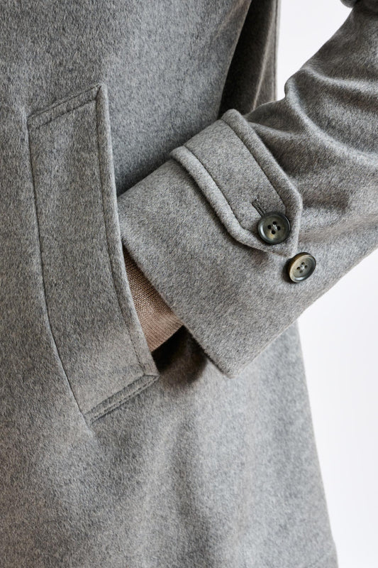 Grey 100% Cashmere Nelson Peacoat Zeus - View 3