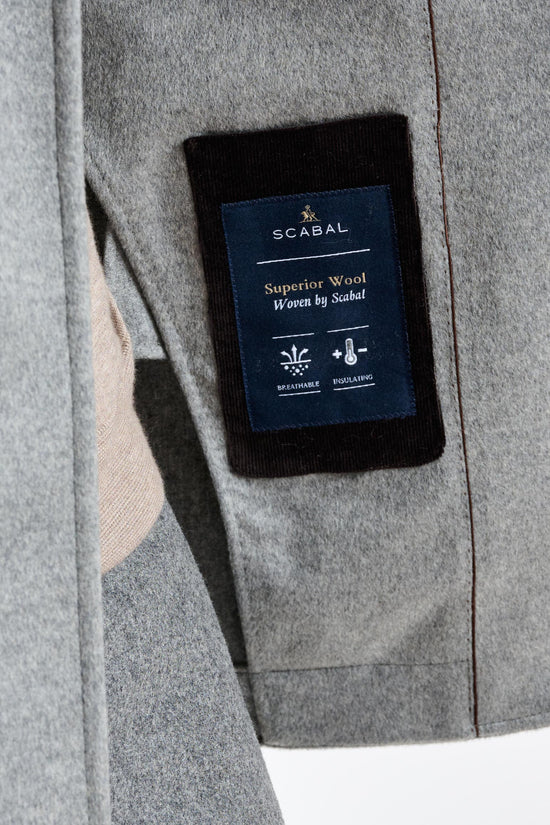 Grey 100% Cashmere Nelson Peacoat Zeus - View 6