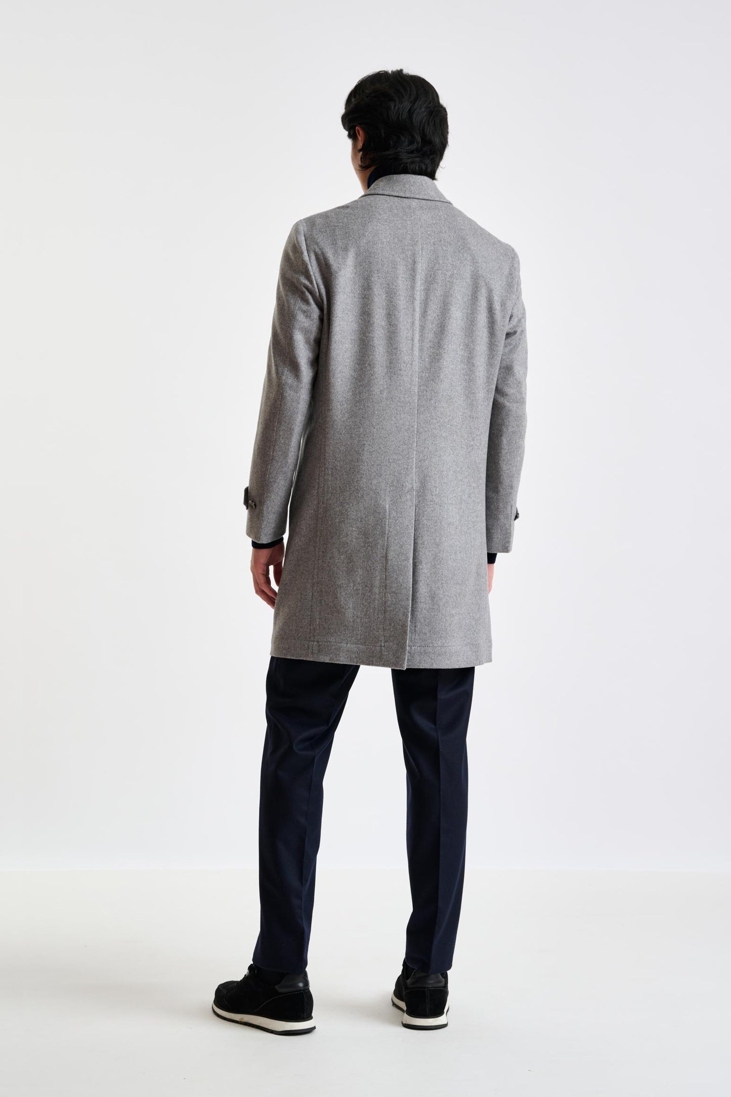 Abrigo Leeds 100% Cashmere Gris Claro Zeus