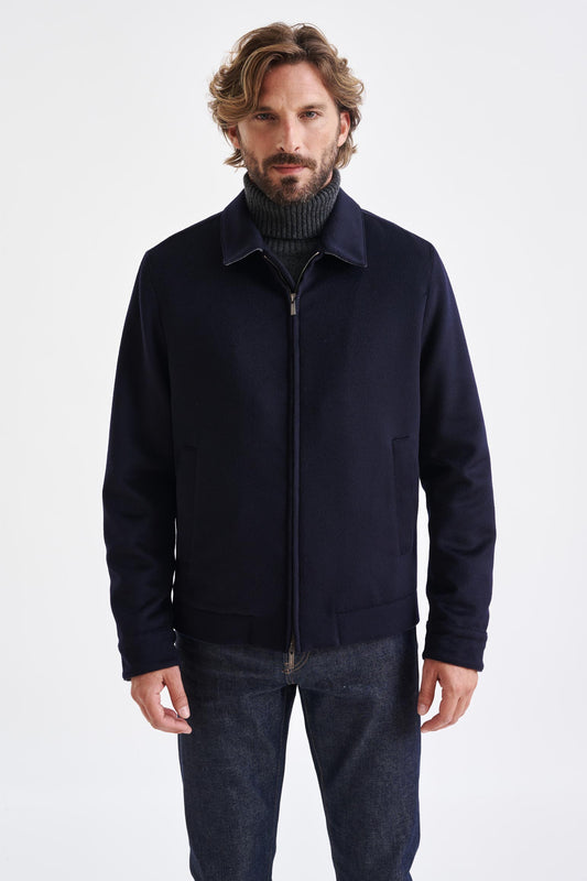 Navy Wool Warwick Jacket Zeus - View 1