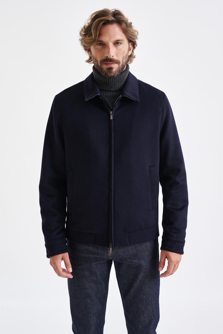 Navy Wool Warwick Jacket Zeus - View 1