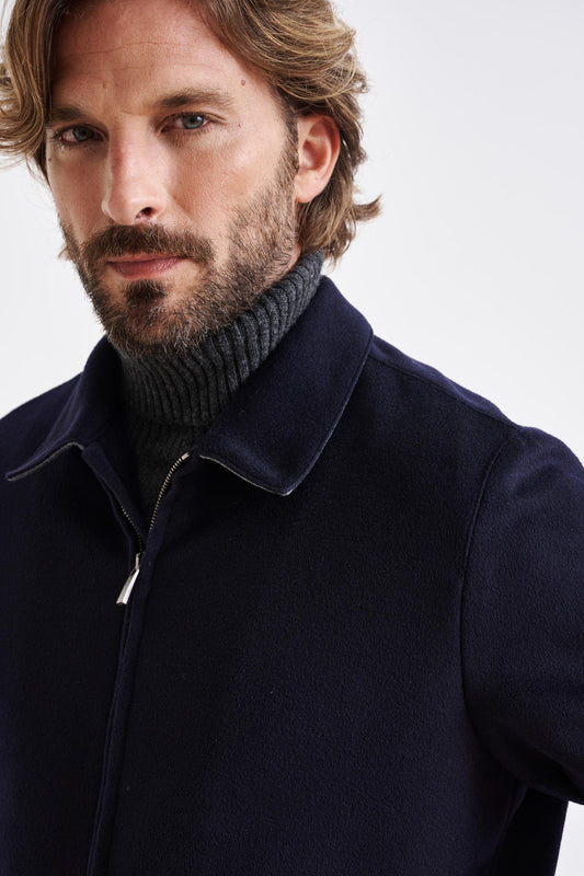 Navy Wool Warwick Jacket Zeus - View 3