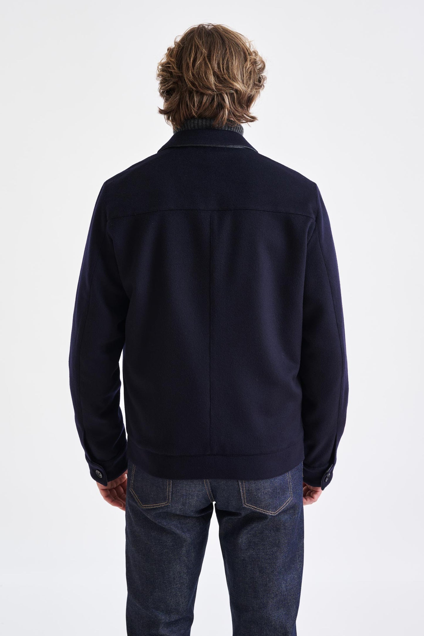 Navy Wool Warwick Jacket Zeus - View 8