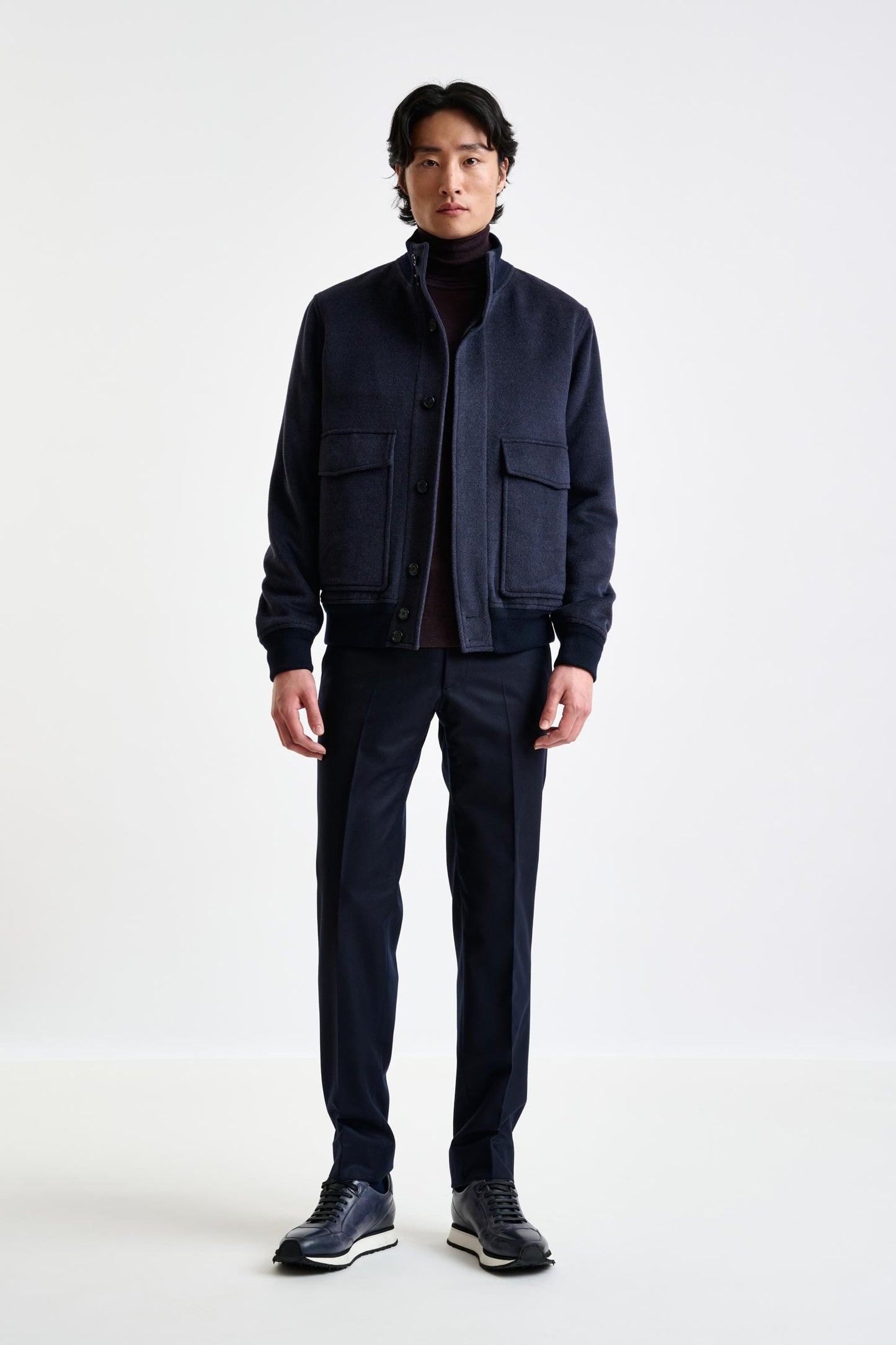 Blouson Bomber Warwick En Laine Noir Zeus