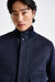 Midnight Blue Wool Warwick Bomber Jacket Zeus - View 4