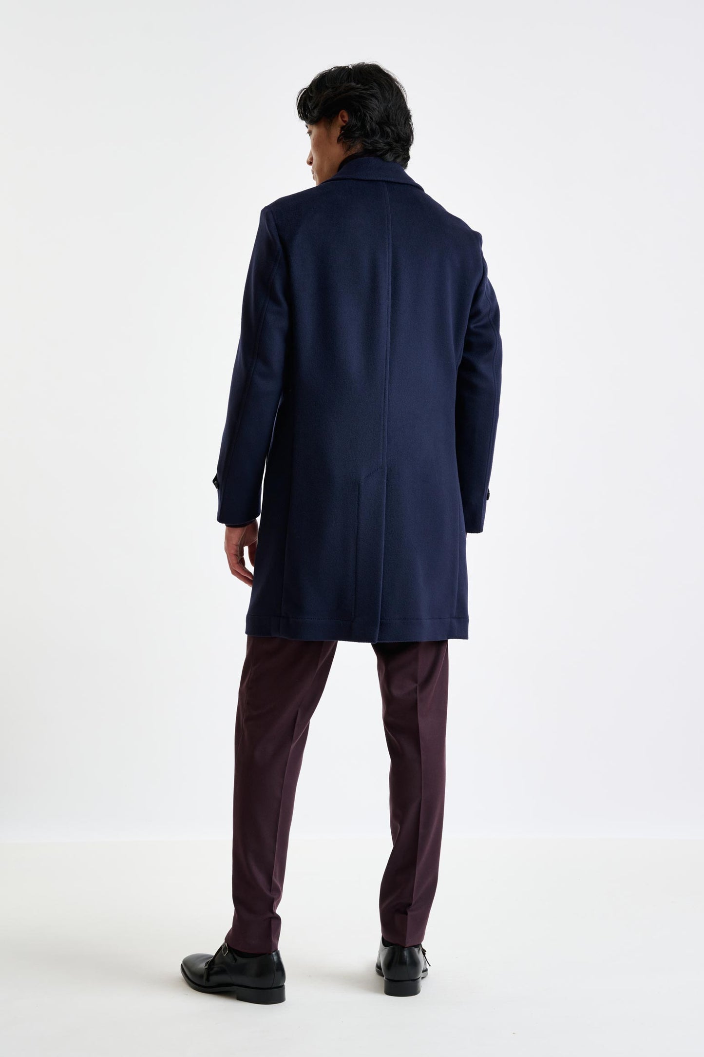 Navy Wool Leeds Coat Zeus - View 7