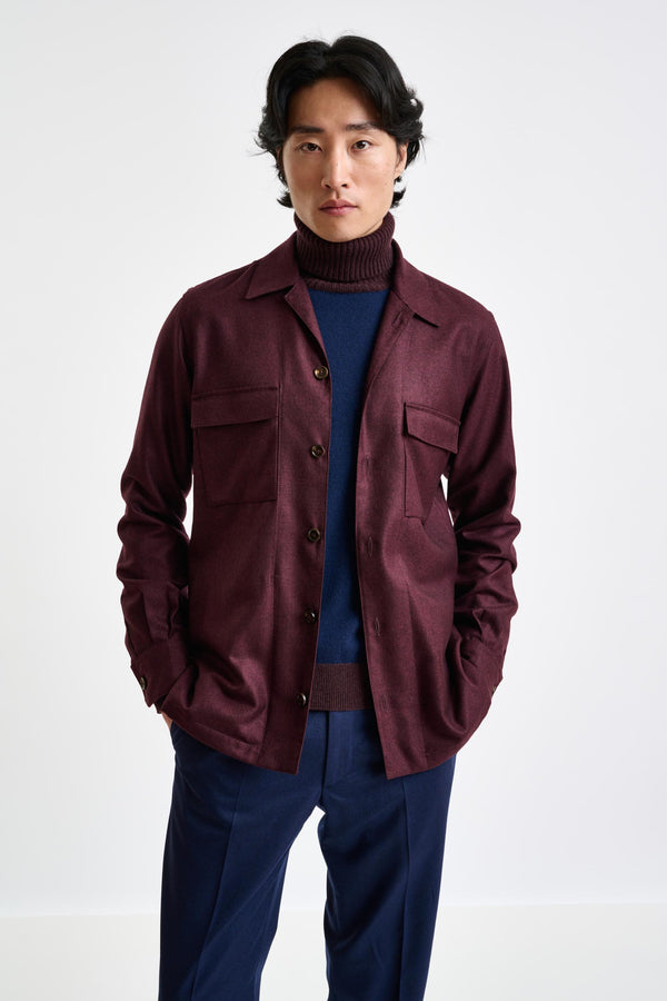Chaqueta Camisera Roja 100% Cachemir Bliss