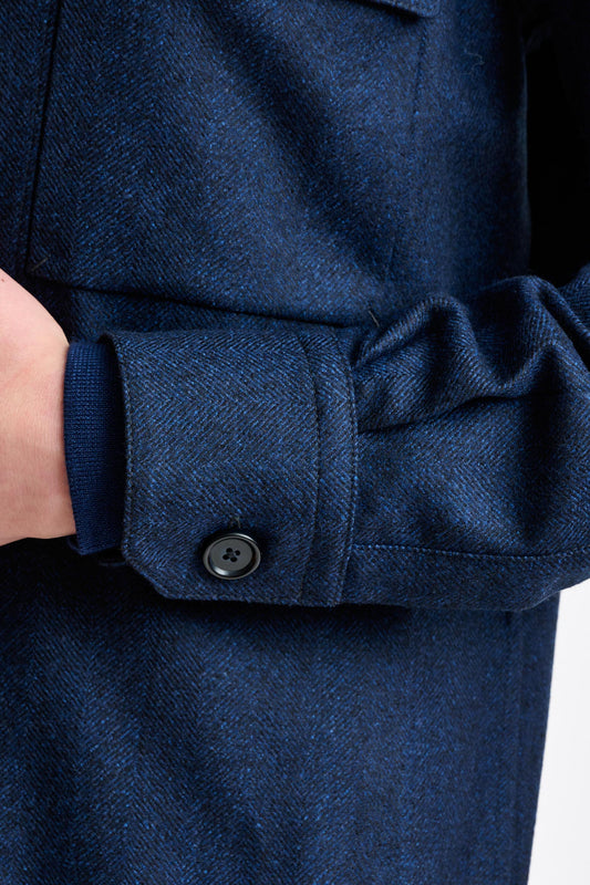 Navy Wool Shirt Jacket Zeus - View 3