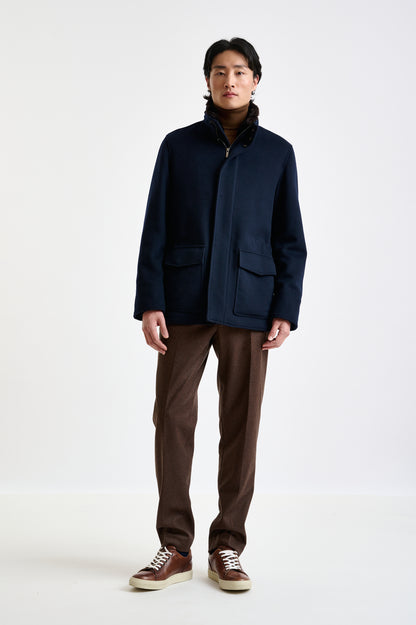 Navy Wool York Field Jacket Zeus - View 1