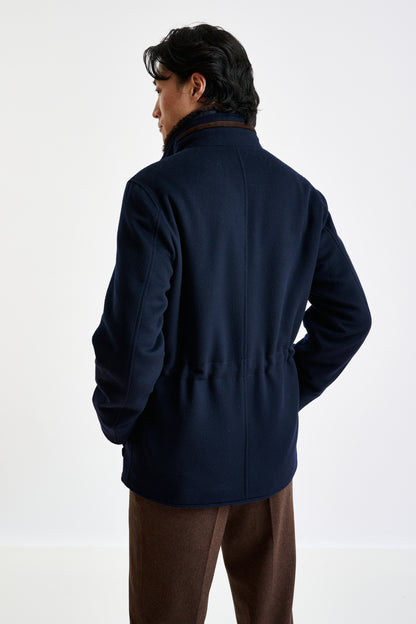 Navy Wool York Field Jacket Zeus - View 4