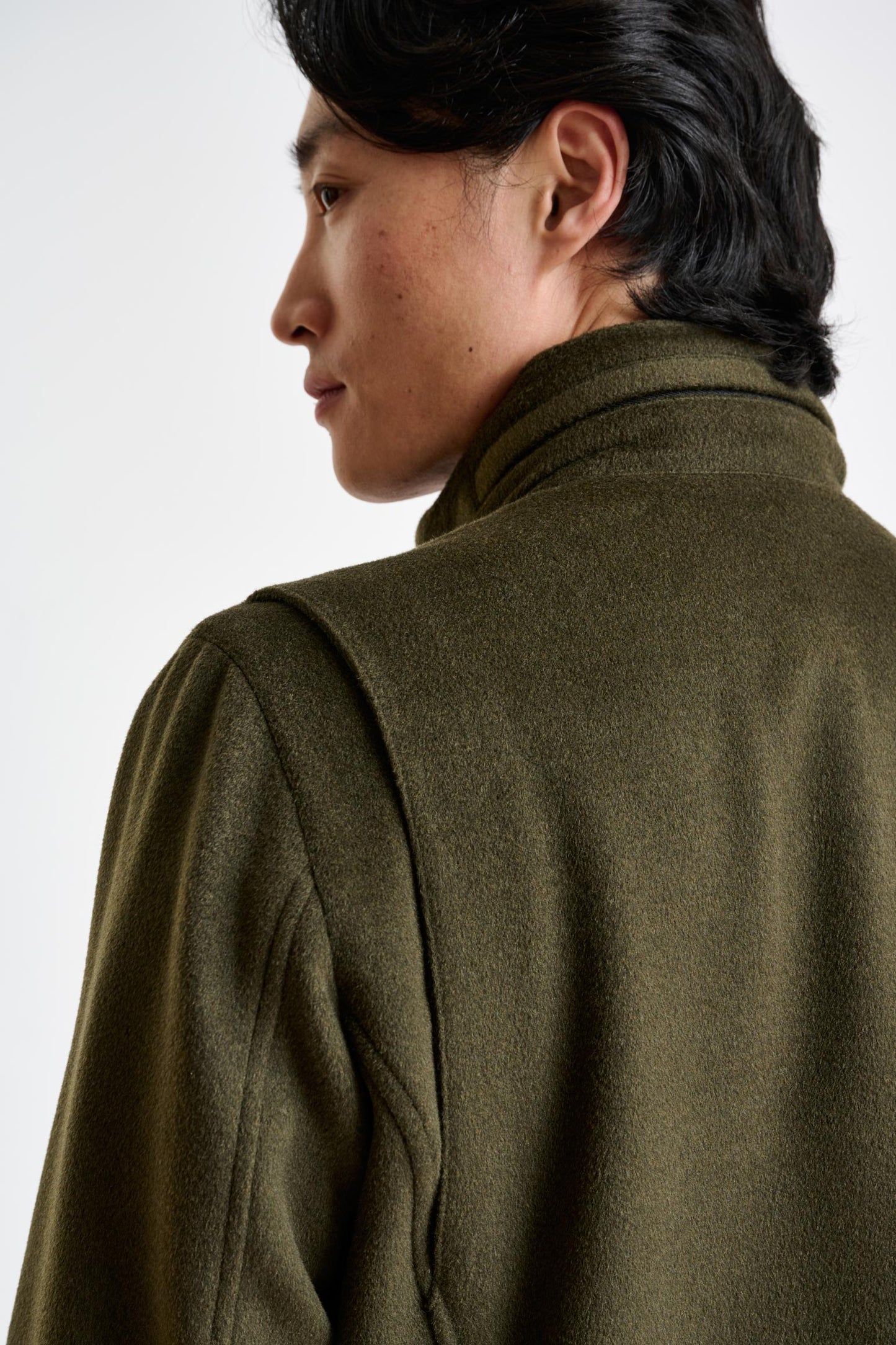 Green Wool Dartmoor Field Jacket Zeus - View 5