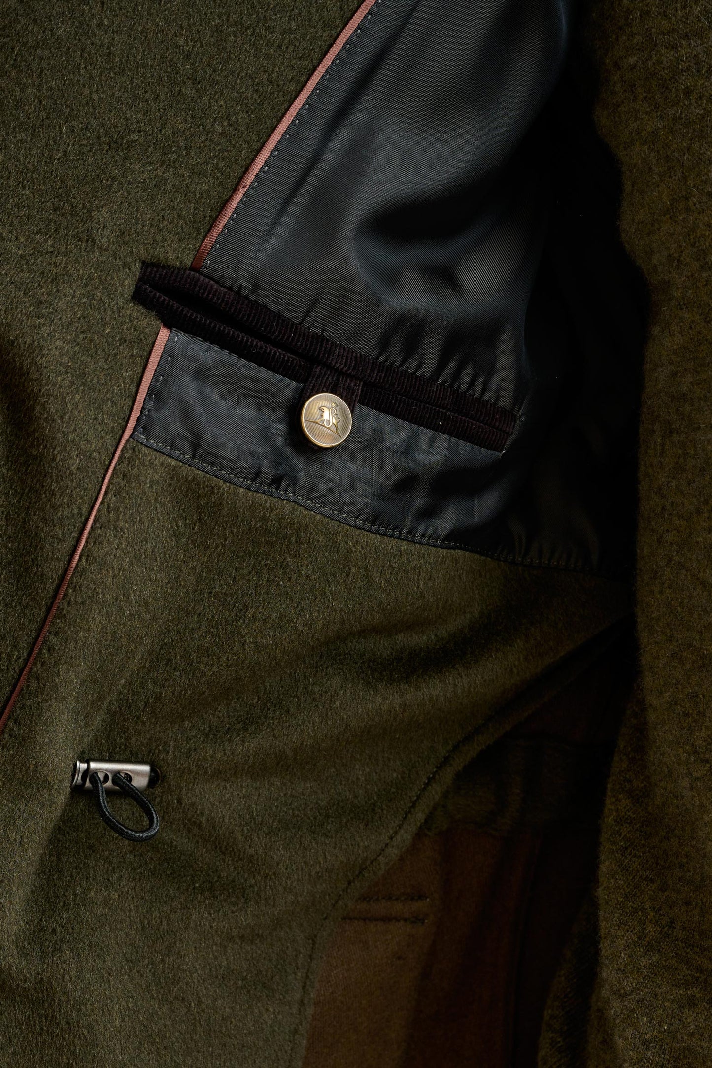 Green Wool Dartmoor Field Jacket Zeus - View 6