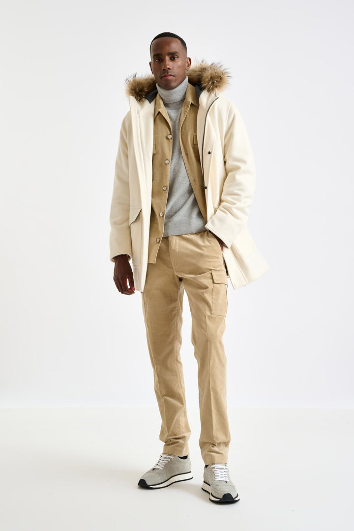 Beige Wool Bedford Parka Zeus - View 1