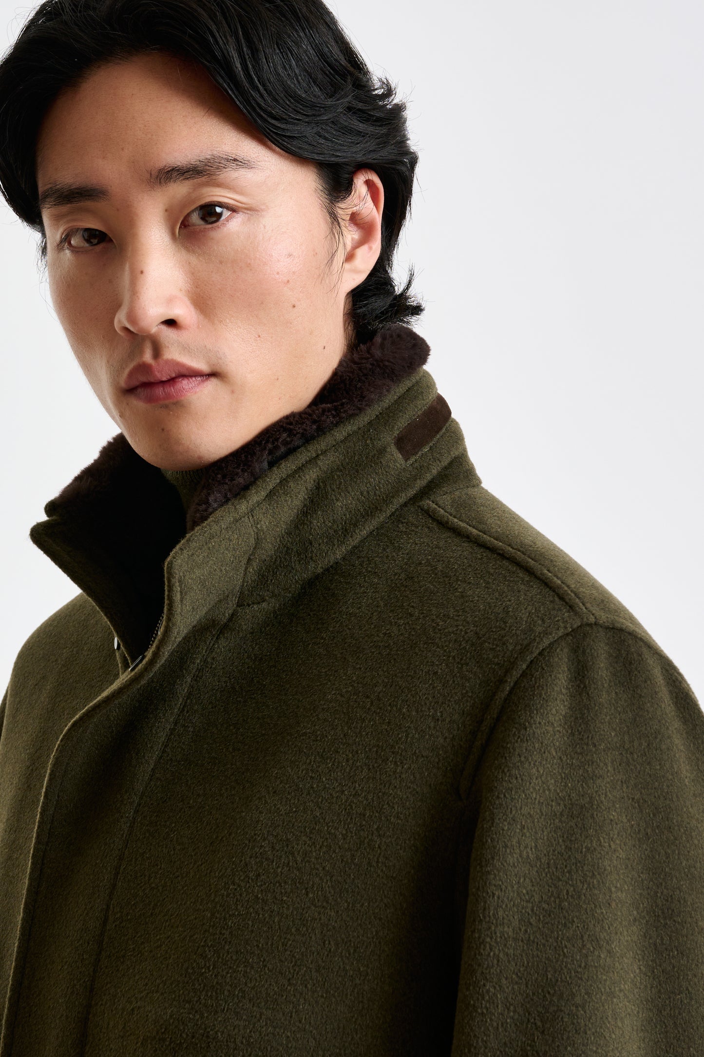 Olive Green wool York Field Jacket Zeus