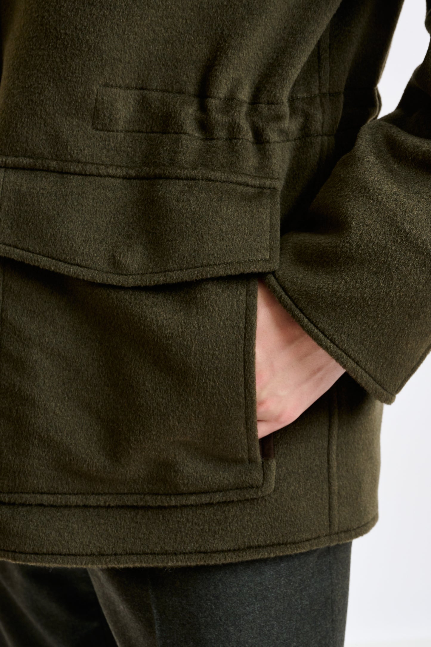 Olive Green wool York Field Jacket Zeus