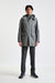 Grey 100% Technical Wool Flannel Bedford Parka - View 1