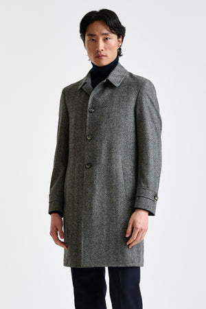 Grey Wool & Cashmere Leeds Coat Zeus - View 2