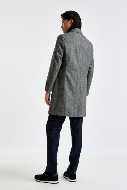 Check Brown Wool Leeds Coat - View 7