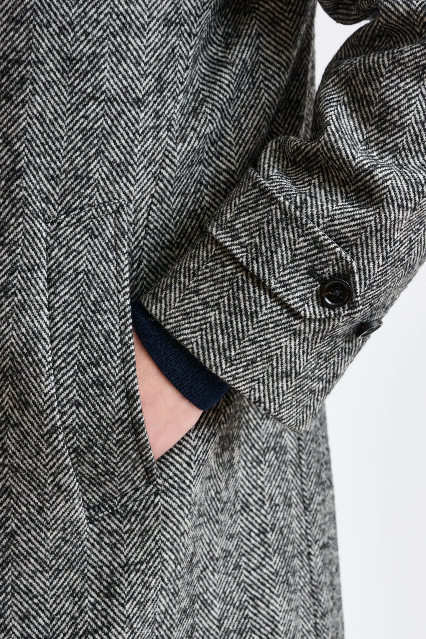 Grey Melange Wool Leeds Coat - View 4