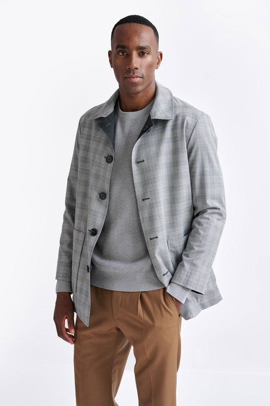 Dark Grey Wool Twill Membrane Troy Jacket - View One